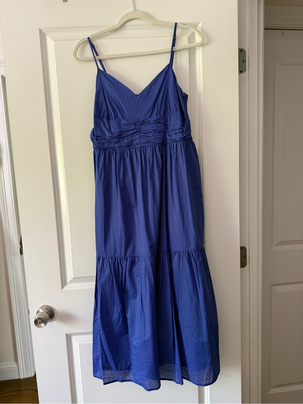 Banana Republic Blue Smocked Maxi Dress